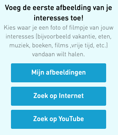 Afbeeldingen of video's van je interesses toevoegen op Pepper